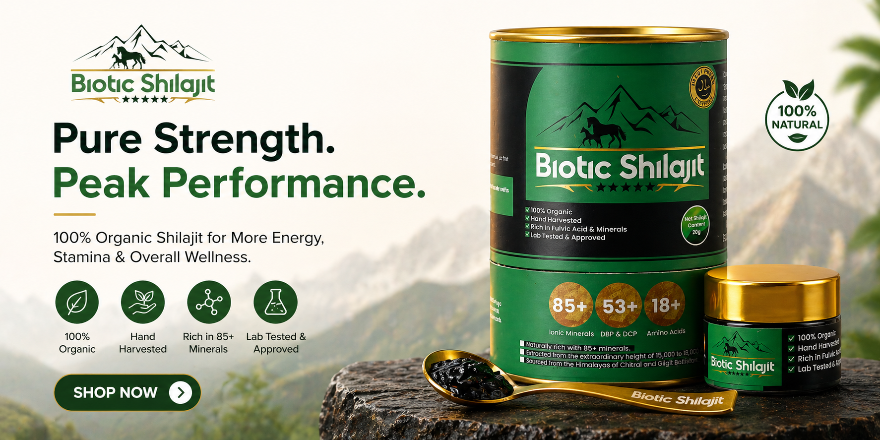 Biotic Shilajit banner